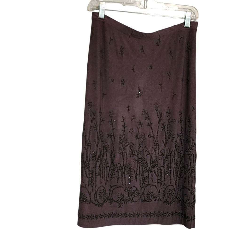 Vintage Concepts Collections Midi Skirt M Gray All Over Beaded Fairy Whimsigoth